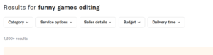 funny games editing , how to attract buyers when you are new to fiverr